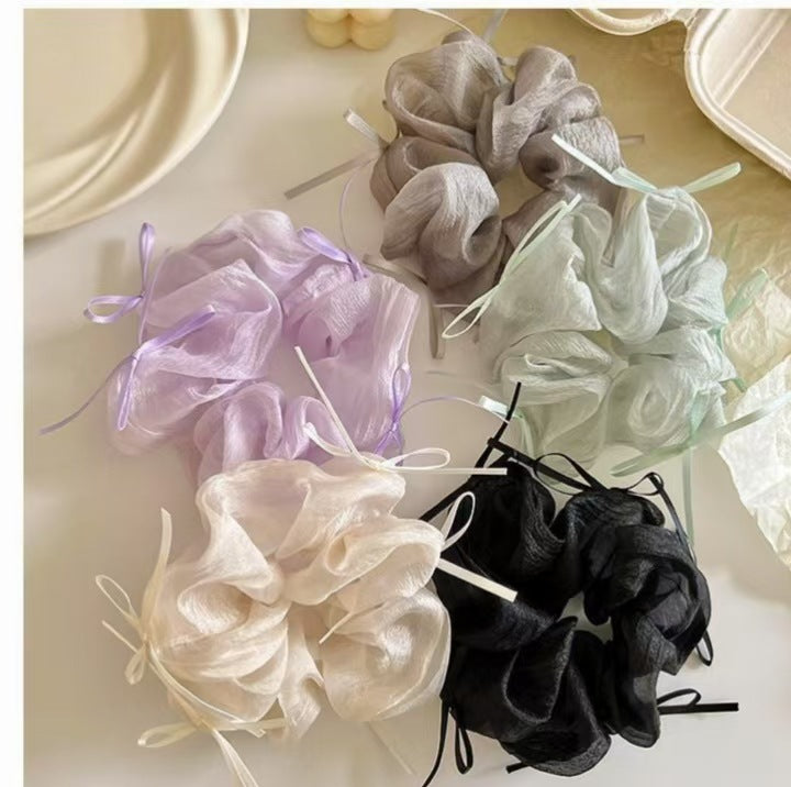 The Coquette Fairy - Aesthetic Shimmer Organza Hair Accessory for Balletcore Style