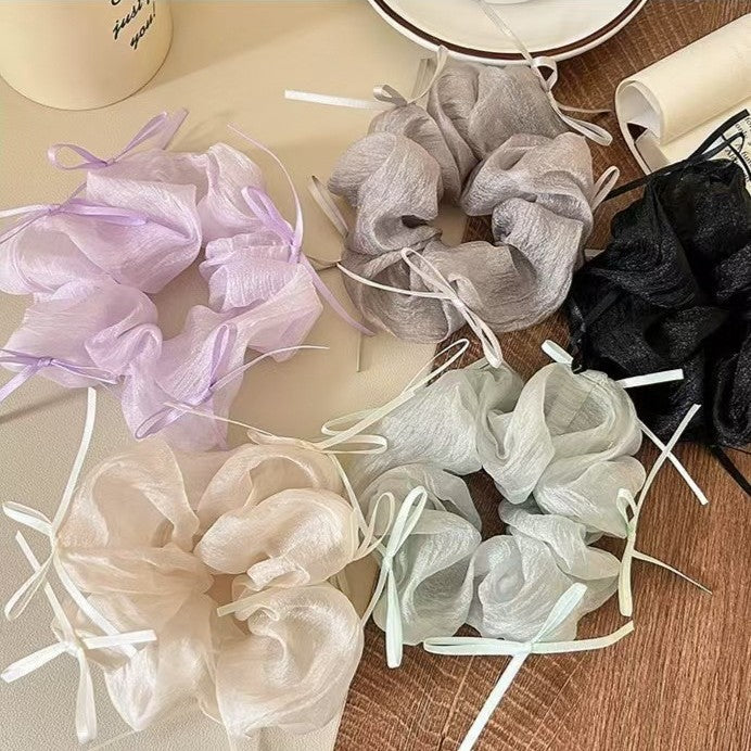 The Coquette Fairy - Aesthetic Shimmer Organza Hair Accessory for Balletcore Style