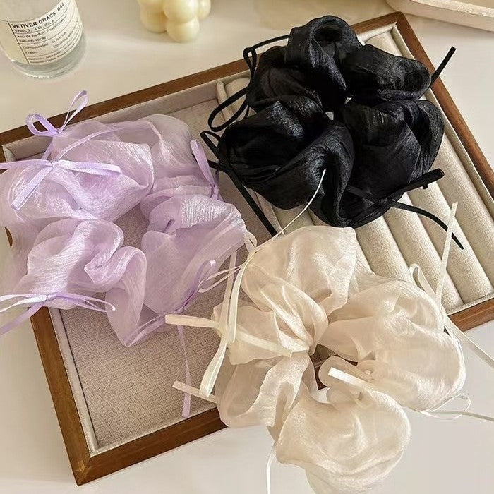 The Coquette Fairy - Aesthetic Shimmer Organza Hair Accessory for Balletcore Style