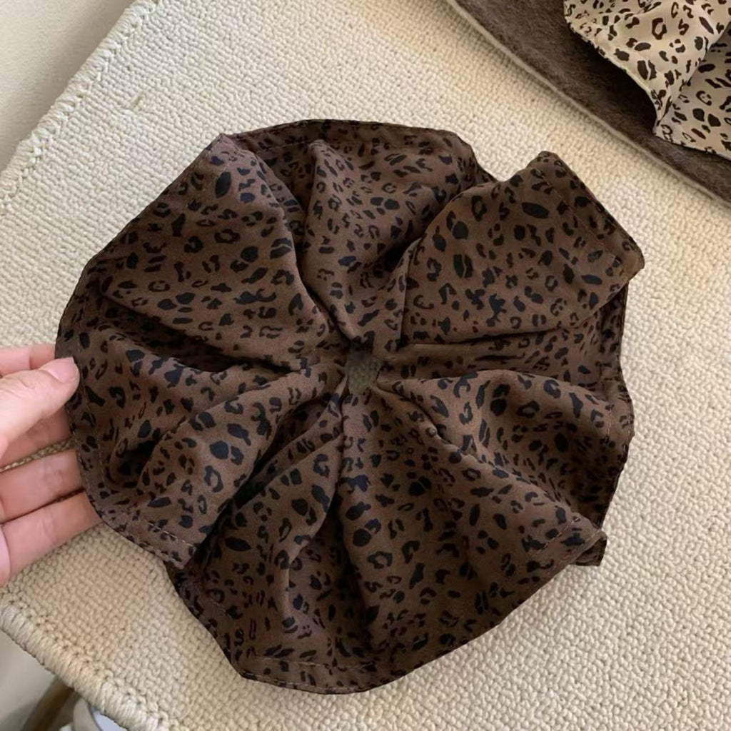 Animal Print Hair Tie - Aesthetic Leopard Scrunchie for Thick Hair