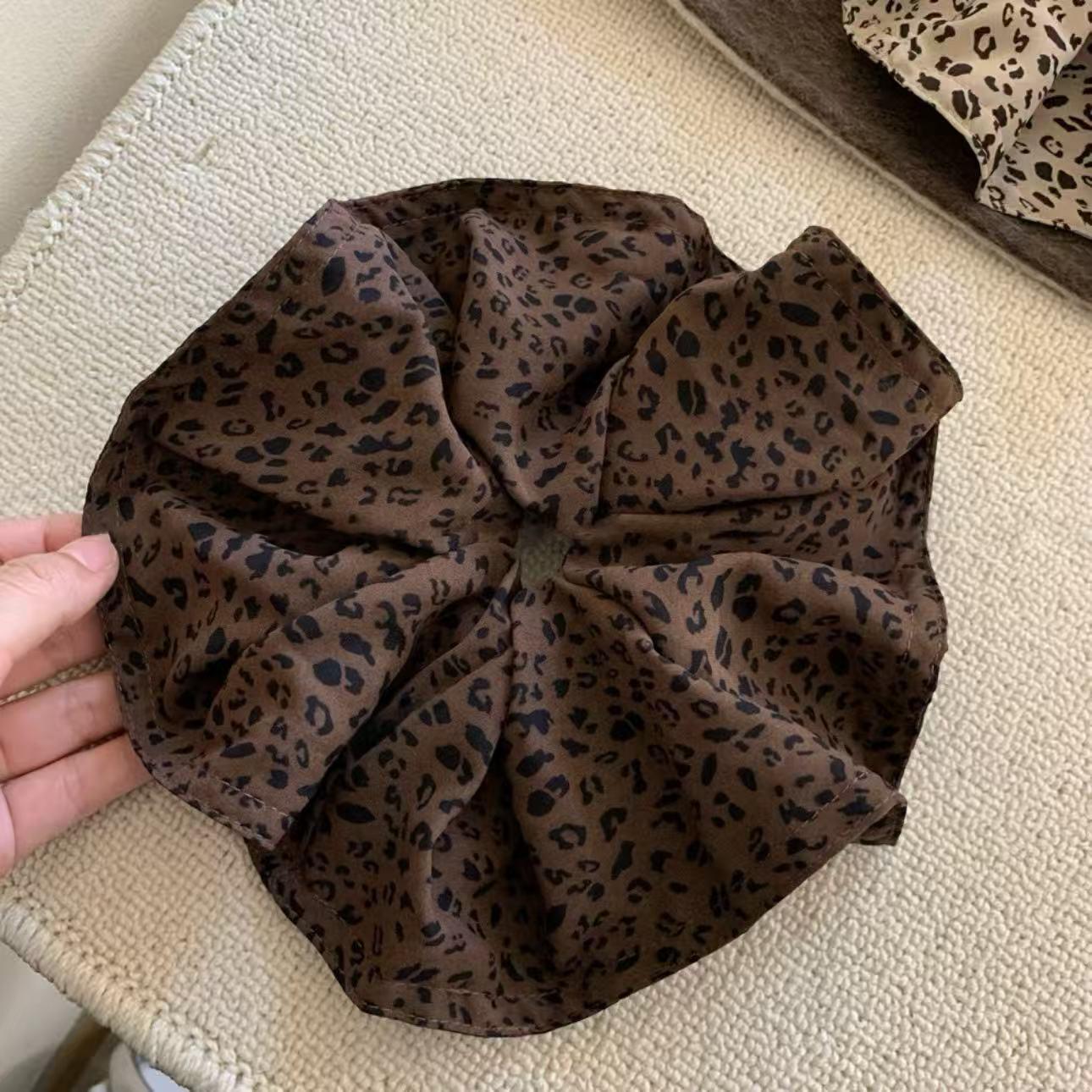 Animal Print Hair Tie - Aesthetic Leopard Scrunchie for Thick Hair