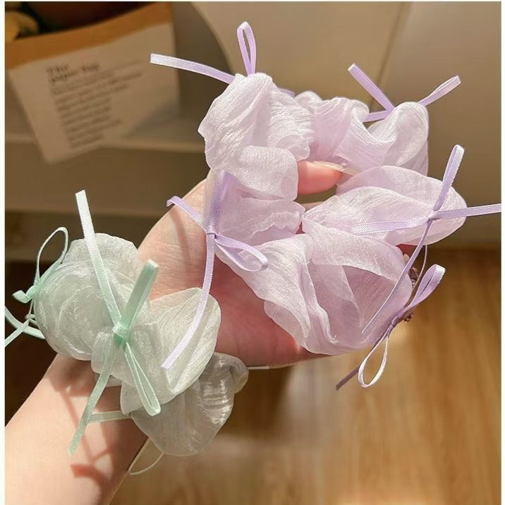 The Coquette Fairy - Aesthetic Shimmer Organza Hair Accessory for Balletcore Style