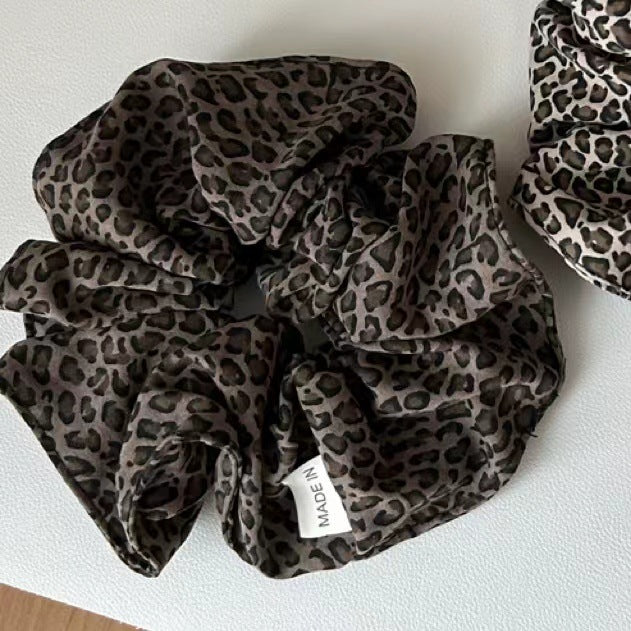 Cheetah Print Scrunchie - Bold Animal Pattern Aesthetic Hair Tie