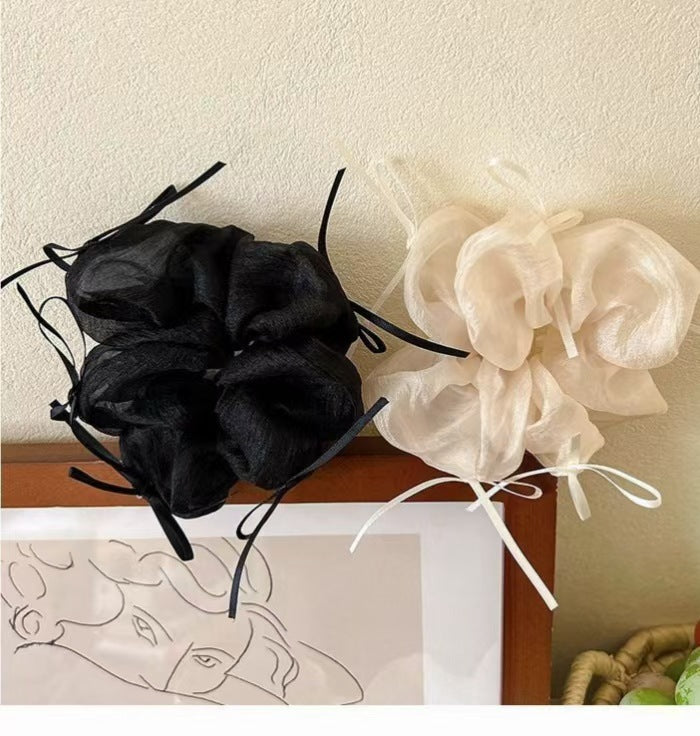 The Coquette Fairy - Aesthetic Shimmer Organza Hair Accessory for Balletcore Style