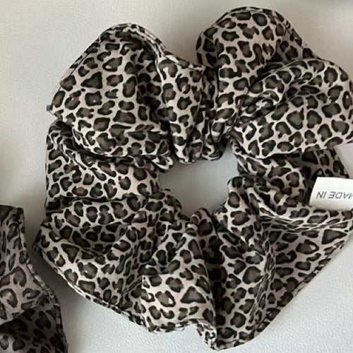 Cheetah Print Scrunchie - Bold Animal Pattern Aesthetic Hair Tie